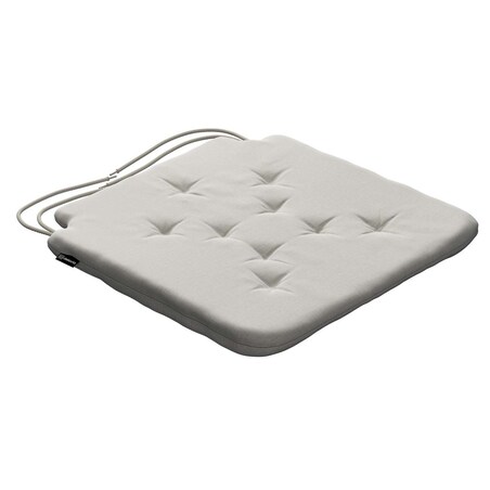 Poduszka na krzesło Olek, jasno szary welwet, 42 x 41 x 3,5 cm, Ingrid