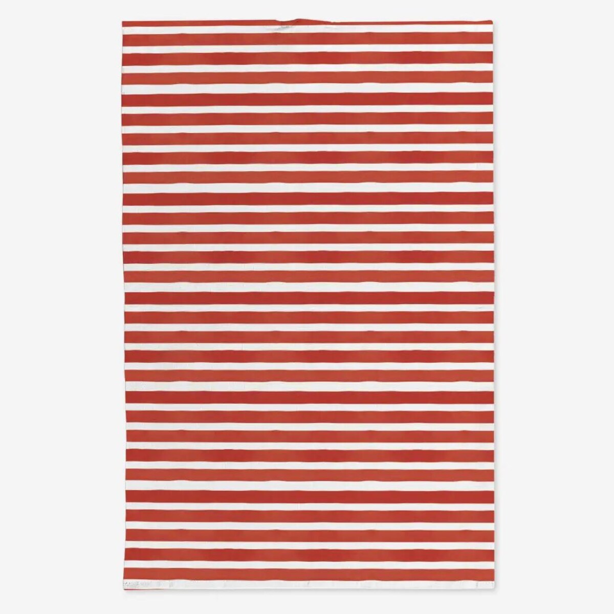 Lniany ręcznik kuchenny - czerwone paski