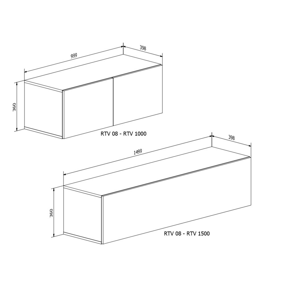 Szafka RTV COLGANTE 200 beton nogi skośne złoty chrom