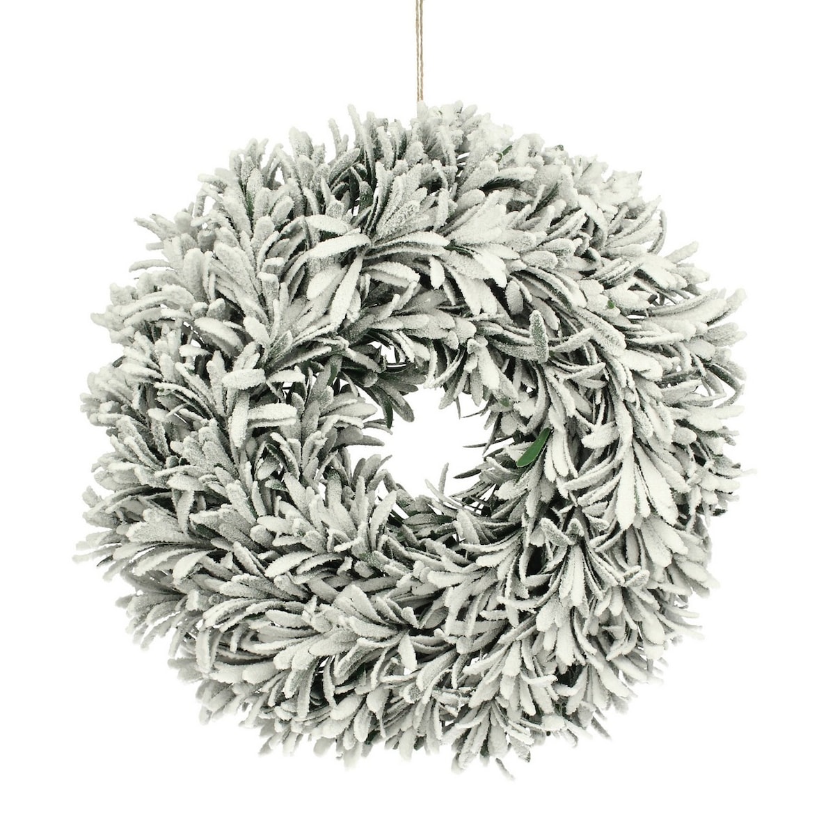 Wianek White Christmas ⌀40cm boże narodzenie, święta, świąteczne, biały-zielony, 40 x 9 cm