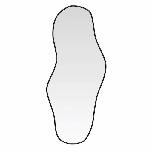 vidaXL Lustro ścienne, czarne, 90x40 cm