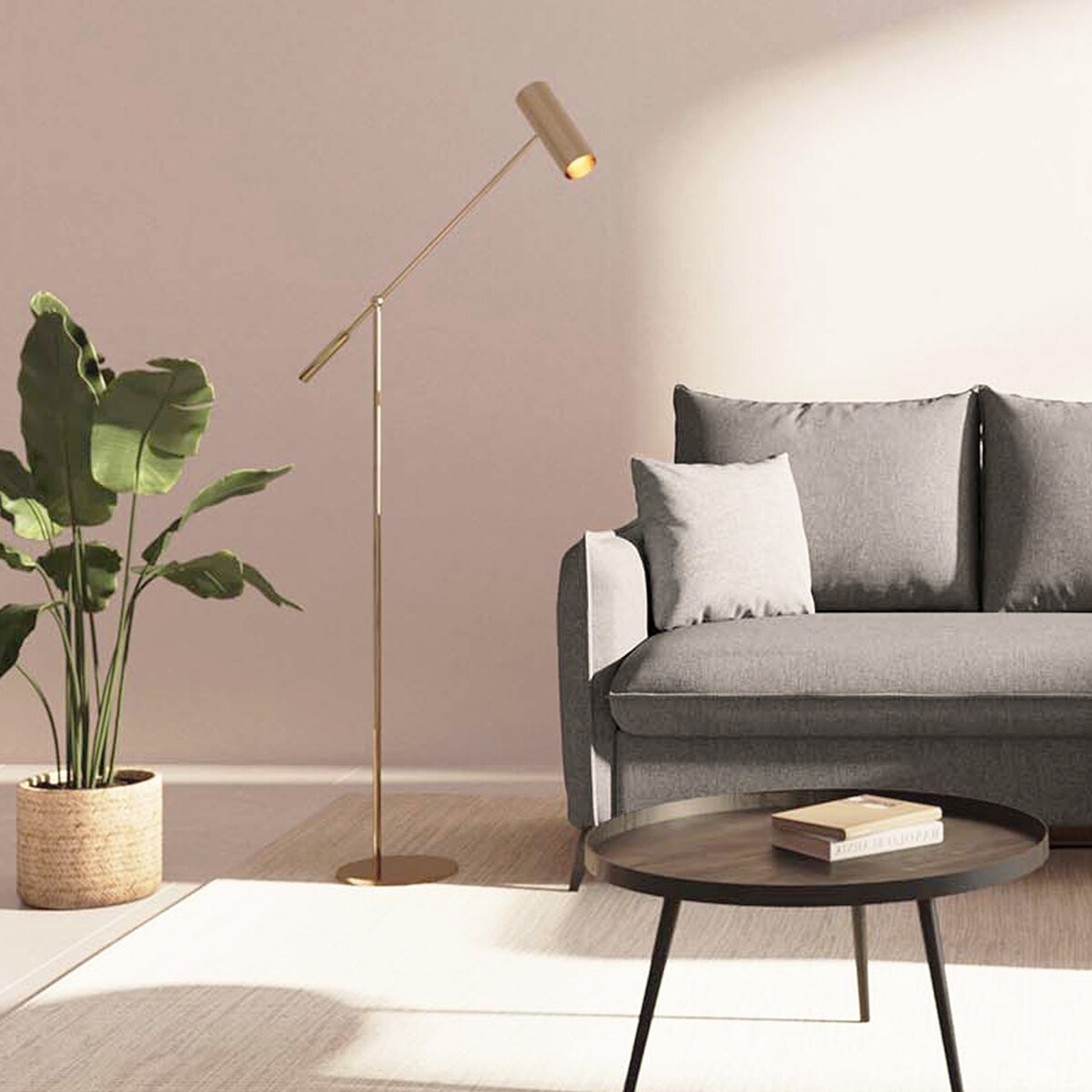 Brim Sofa narożna prawa z funkcją spania i pojemnikiem prawa szara