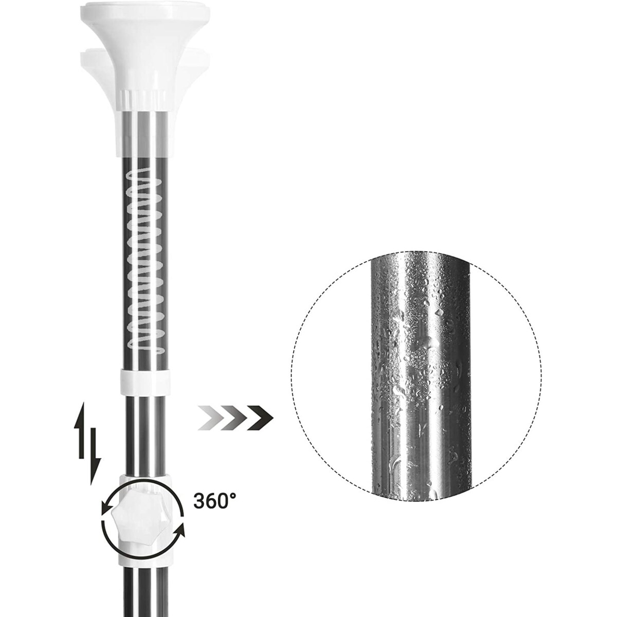 Półka Łazienkowa Teleskopowa Biały, Srebrny