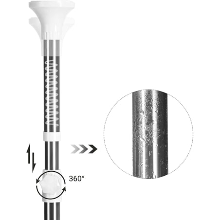 Półka Łazienkowa Teleskopowa Biały, Srebrny