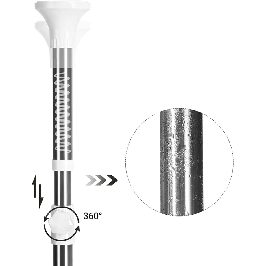 Półka Łazienkowa Teleskopowa Biały, Srebrny