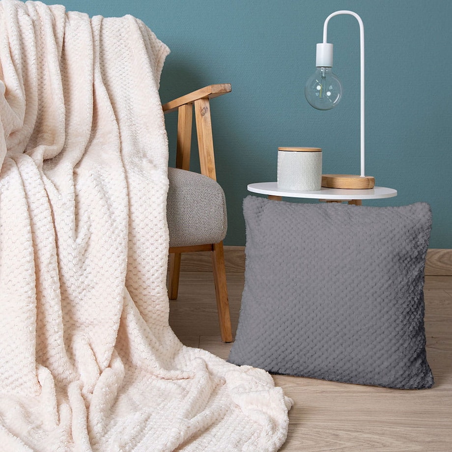 Poszewka żakardowa 40x40 kolor szary