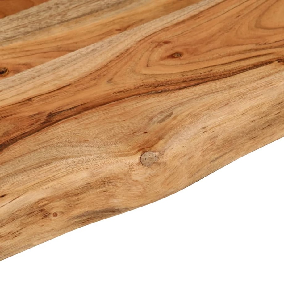 vidaXL Półka ścienna, 90x20x2,5 cm, drewno akacjowe, naturalna krawędź