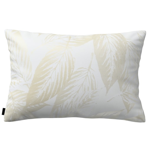 Poszewka Kinga na poduszkę prostokątną 47x28 ecru liście