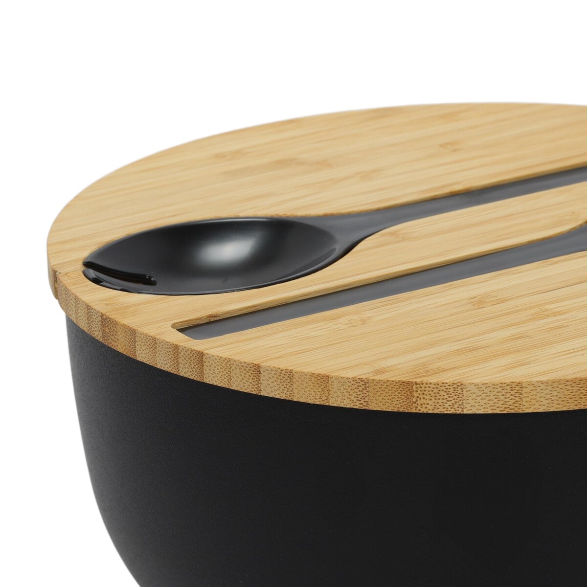 Miska na sałatkę ze sztućcami, 24 x 13 cm