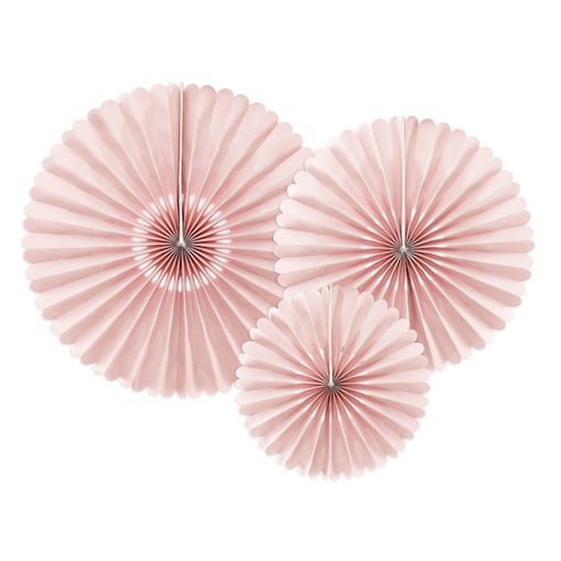 Rozety dekoracyjne, brudny róż (1 op. / 3 szt.)