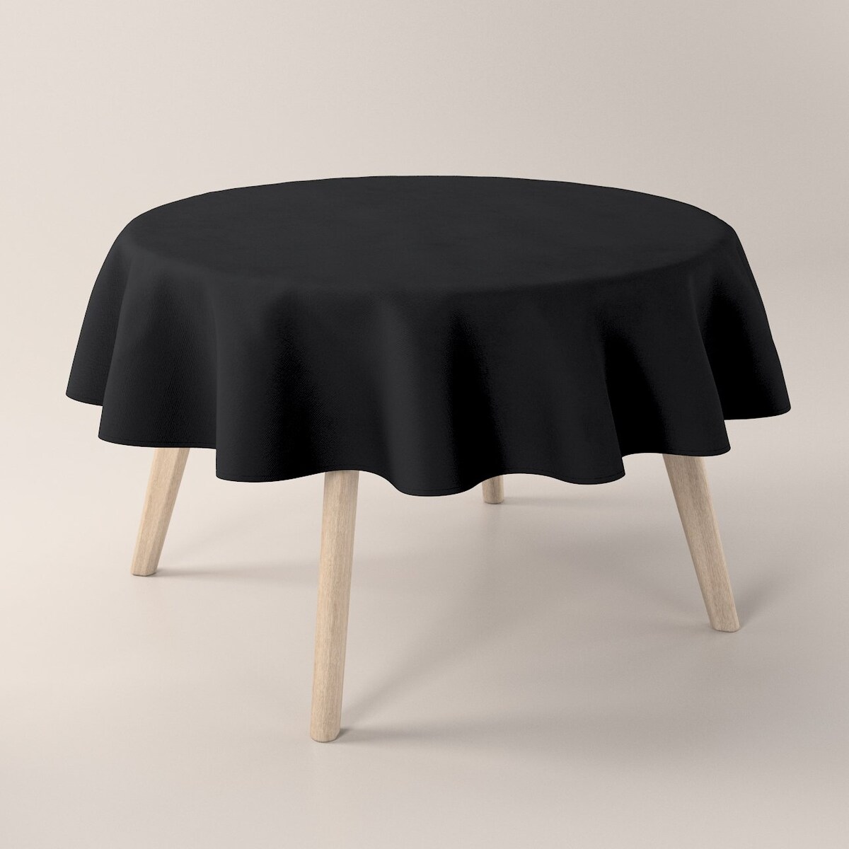 Obrus okrągły, czarny, Crema