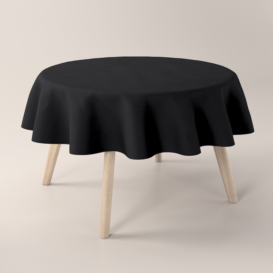 Obrus okrągły, czarny, Crema