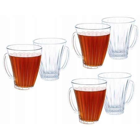 KUBEK SZKLANKI 6szt 250 ml LUMINARC na herbatę kawę napoje zioła prezent