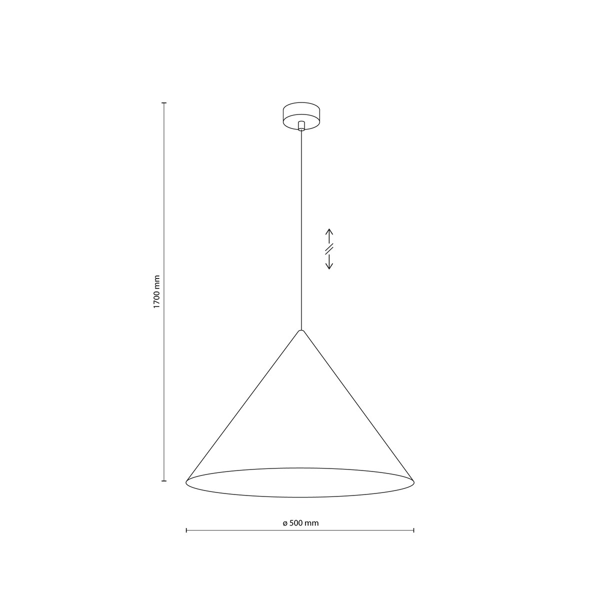 Lampa wisząca TK Lighting CONO XL 11386 pomarańczowa loft E27 regulowana do 170 cm