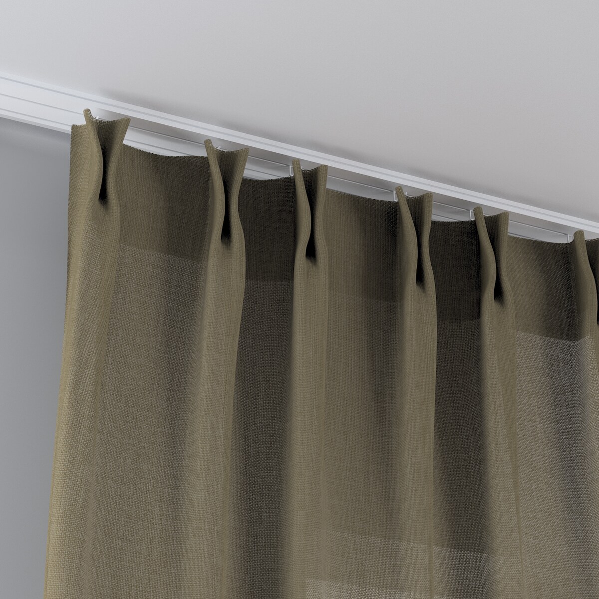 Zasłona na haczykach flex podwójnych 130x260 khaki