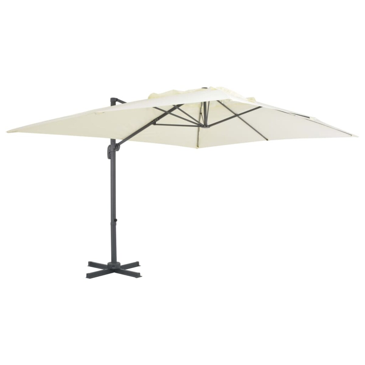 vidaXL Parasol wiszący z aluminiowym słupkiem, 400x300 cm, piaskowy