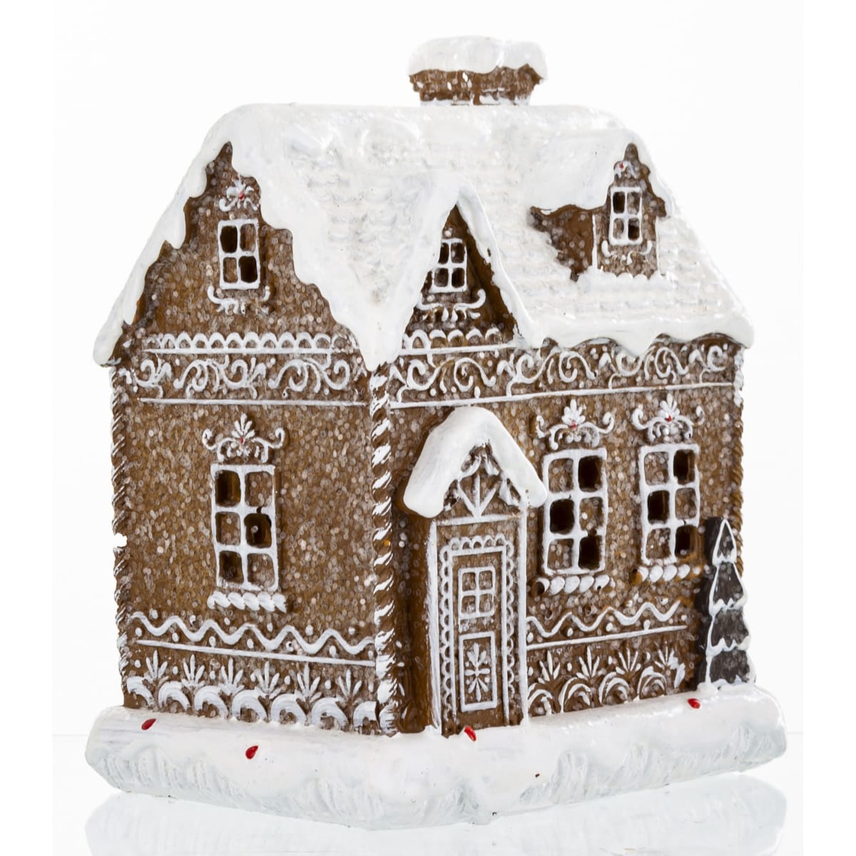 Domek z piernika lukrowany LED 15,5x12,5x6 cm CIOCCOLATO