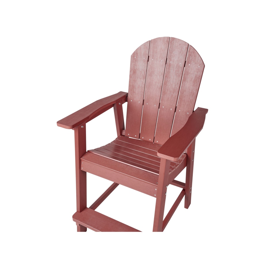 Zestaw mebli balkonowych Materiał syntetyczny Czerwony ADIRONDACK