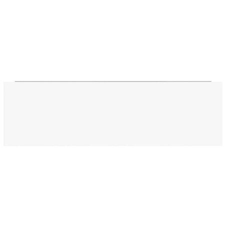 vidaXL Półka ścienna, wysoki połysk, biała, 80x23,5x3,8 cm, MDF