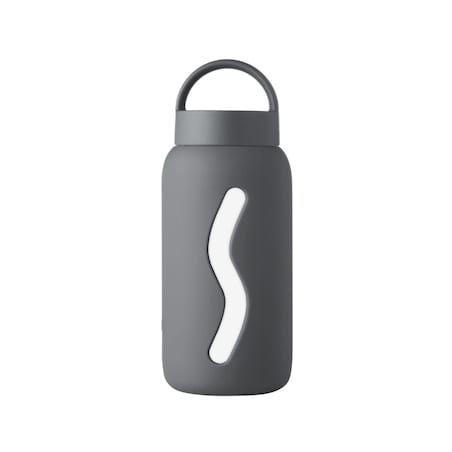 MUUKI MINI BOTTLE szklana butelka na wodę 500 ml, Smoke Grey