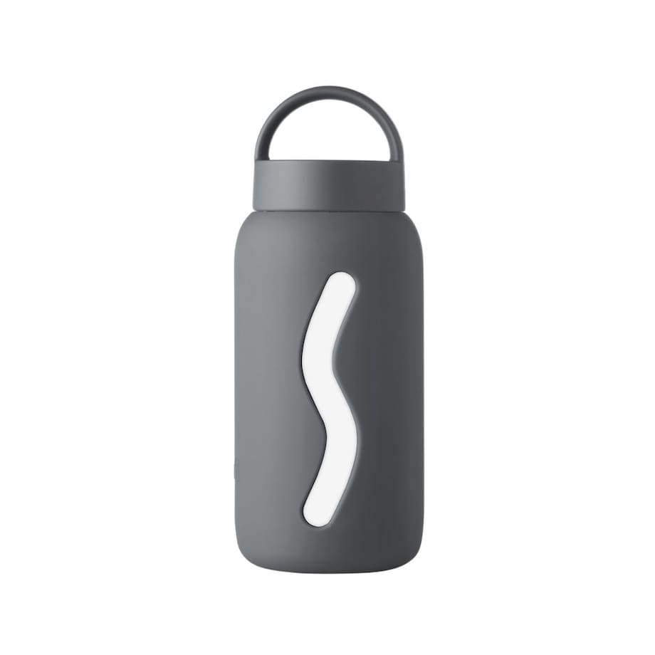 MUUKI MINI BOTTLE szklana butelka na wodę 500 ml, Smoke Grey