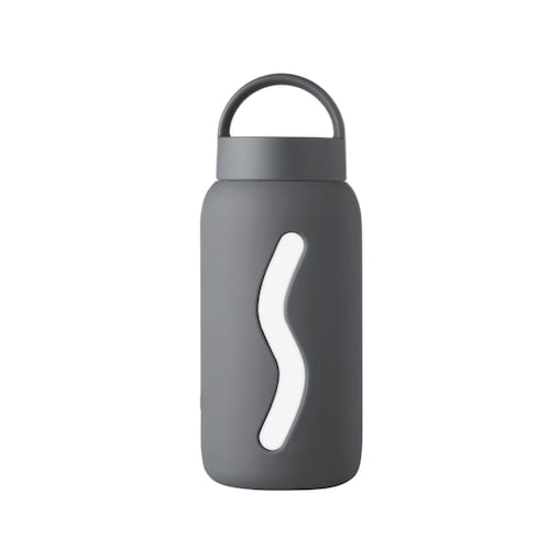 MUUKI MINI BOTTLE szklana butelka na wodę 500 ml, Smoke Grey