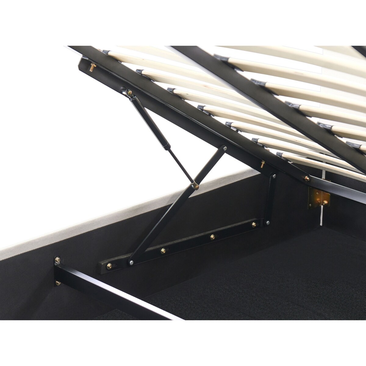 Łóżko z pojemnikiem CHALLANS 180 x 200 cm Złamana biel