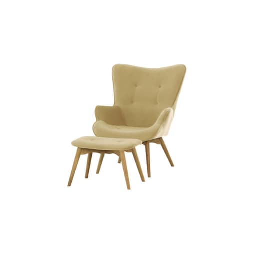 Fotel z podnóżkiem Ducon Velvet-Kronos 35