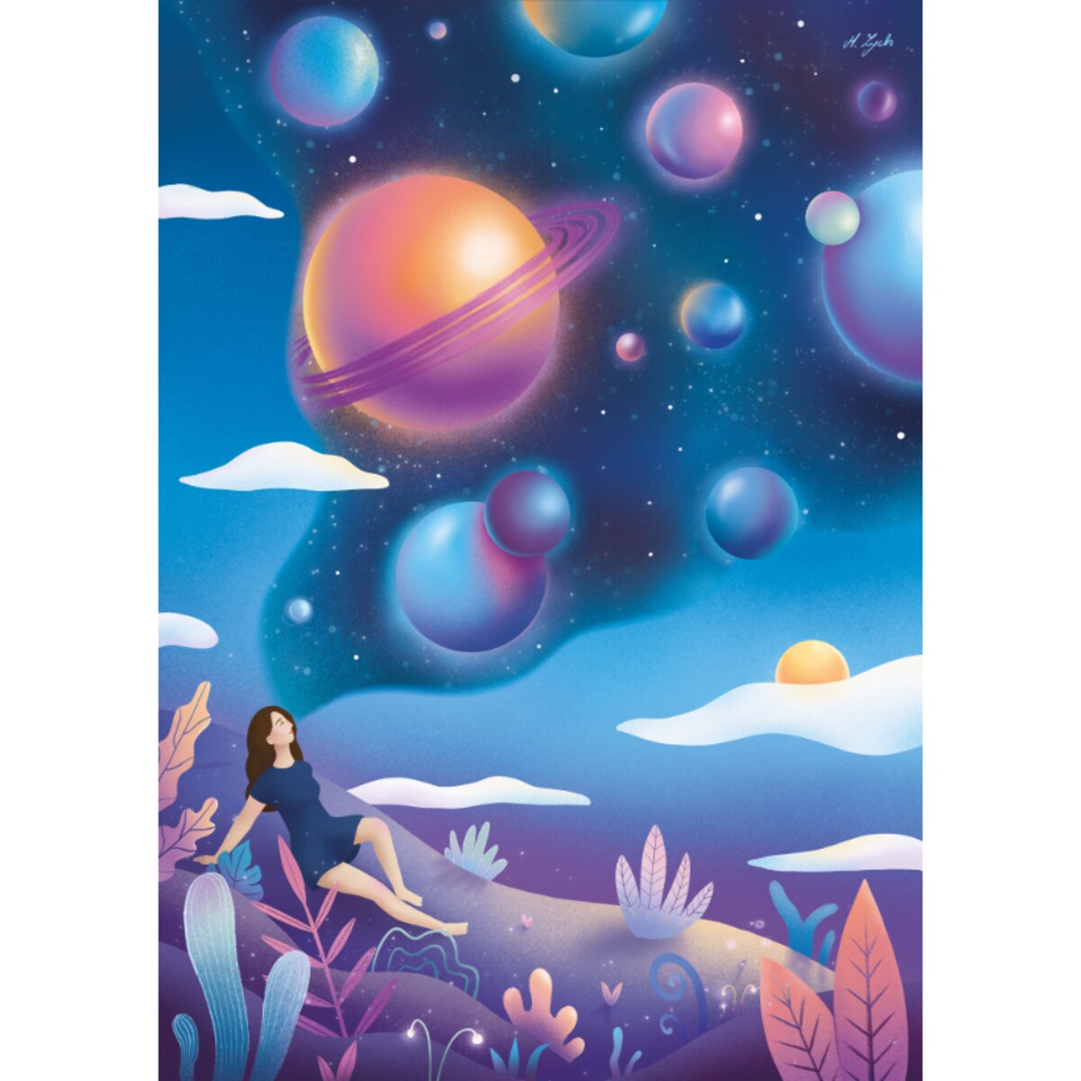 Muno Puzzle "Cosmic Girl" by Małgorzata Zych Puzzle 1000 el. w ozdobnej tubie