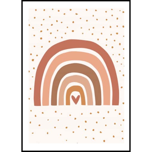 Poster Story, Plakat, Obraz - Serce w Tęczy, wymiary 30 x 42 cm