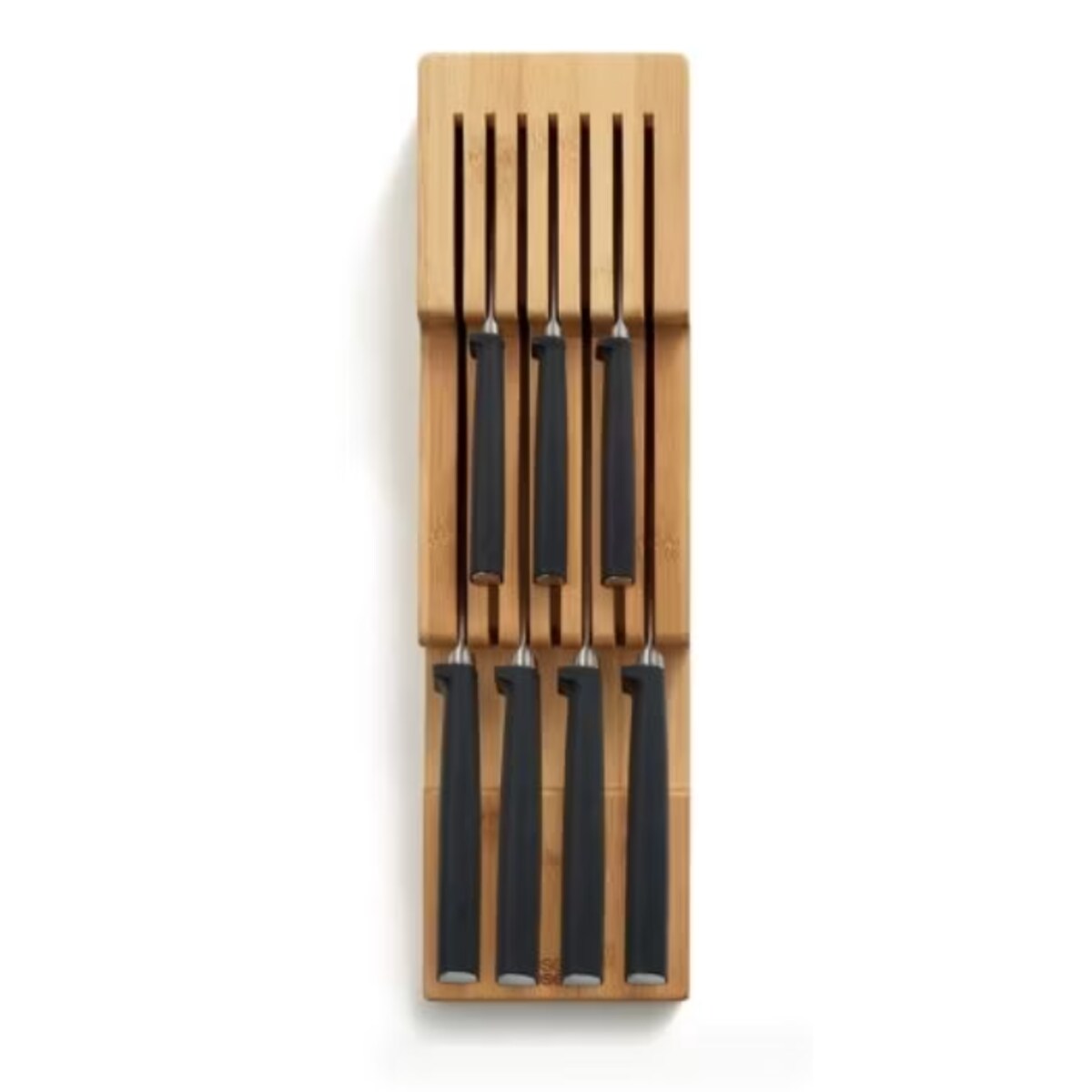 Bambusowy organizer na noże DrawerStore, 8.4 x 11.5 x 39.7 cm, Joseph Joseph