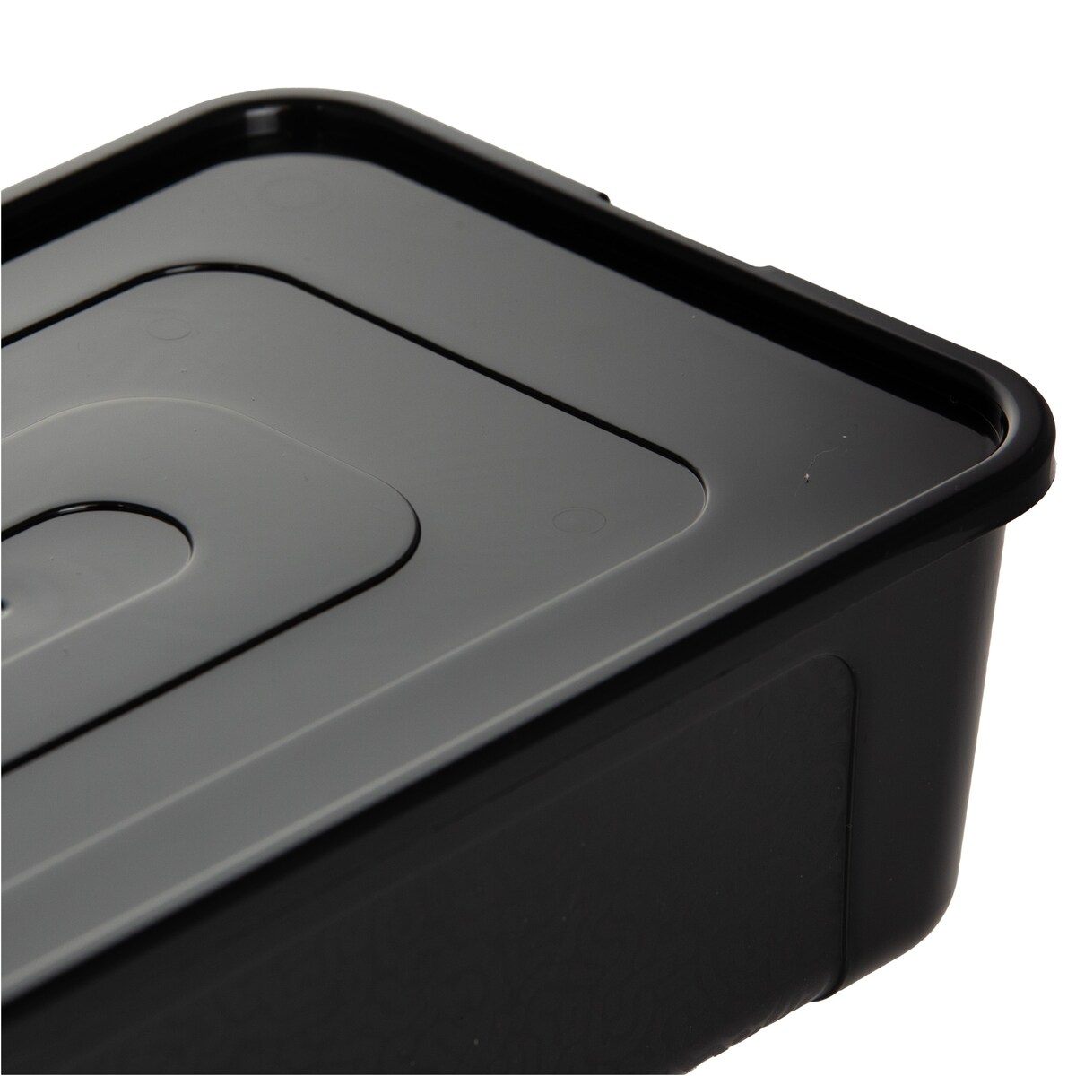 Pojemnik Pudło Plastikowe 34X20X10 Cm 7 L Z Pokrywą Do Przechowywania Czarne