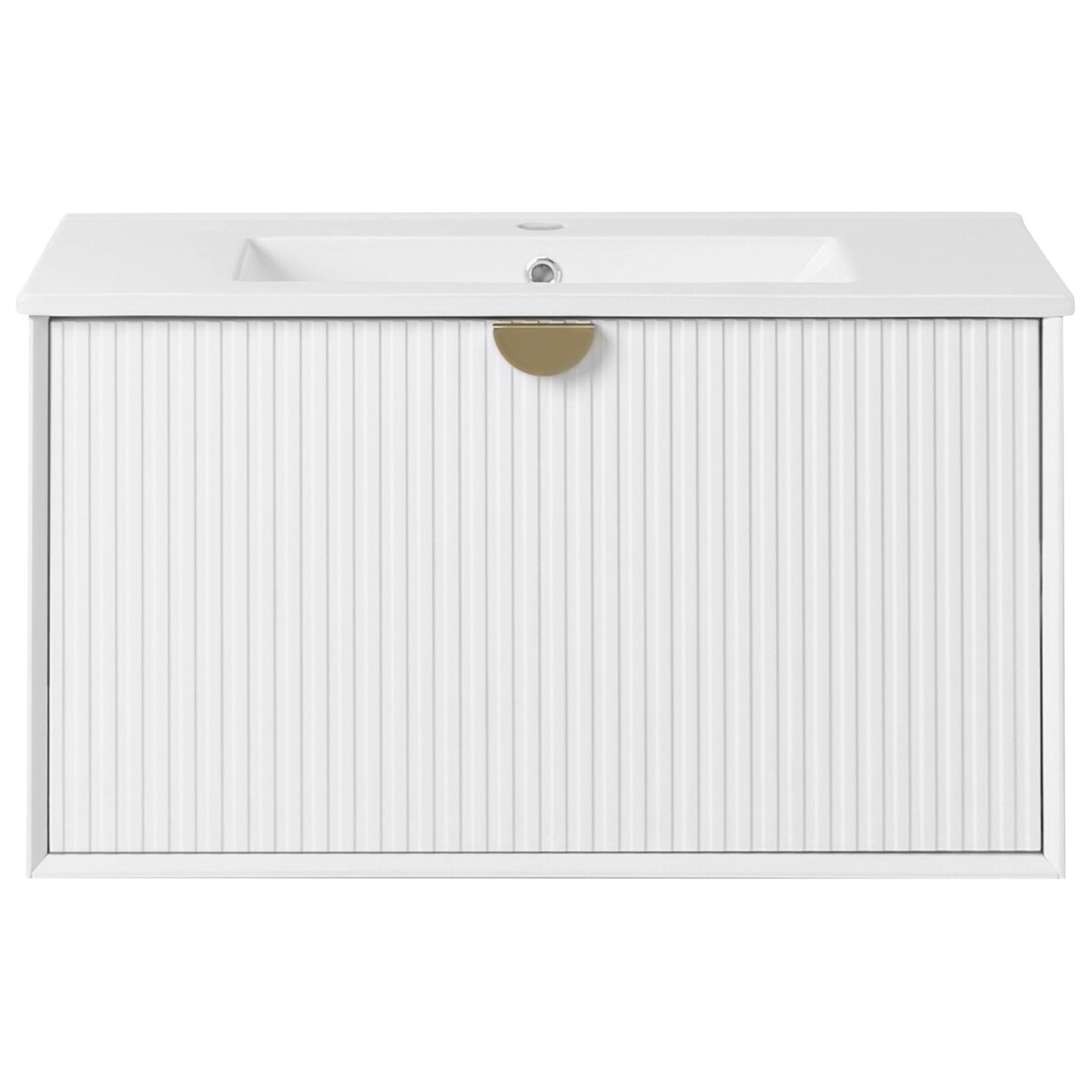 Szafka łazienkowa wisząca z umywalką BONAIRE 80 cm Biały