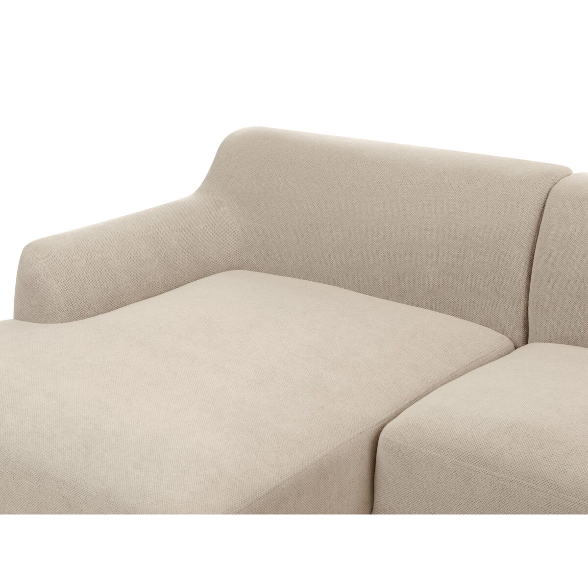 Sofa narożna prawostronna SOSJO Beżowoszary Tkanina Prawostronny