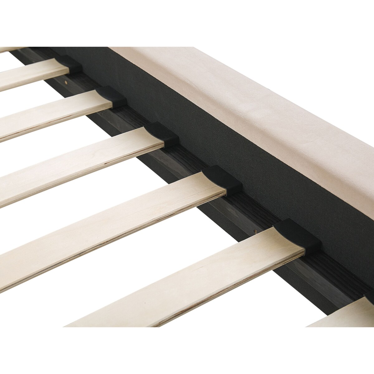 Łóżko welurowe 180 x 200 cm beżowe MARVILLE