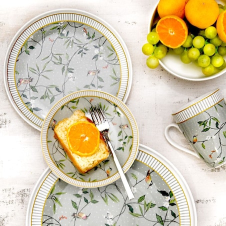 VILLA ITALIA Talerz głęboki porcelanowy 15,5 cm NORIKO GREEN