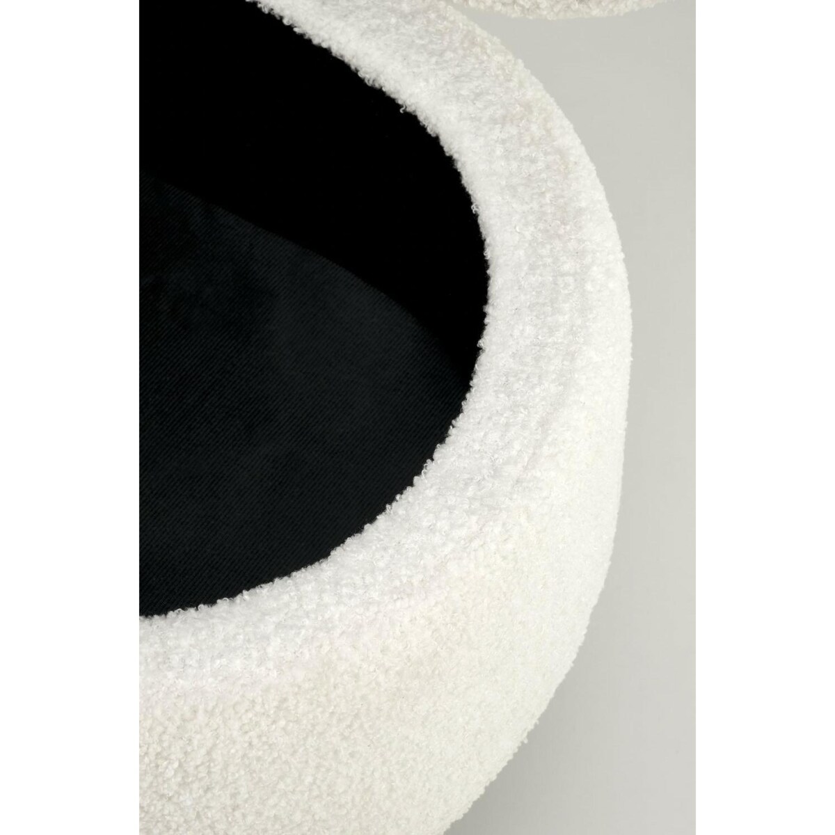 ŁAWKA ZE SCHOWKIEM Avico KREMOWA tkanina bouclé