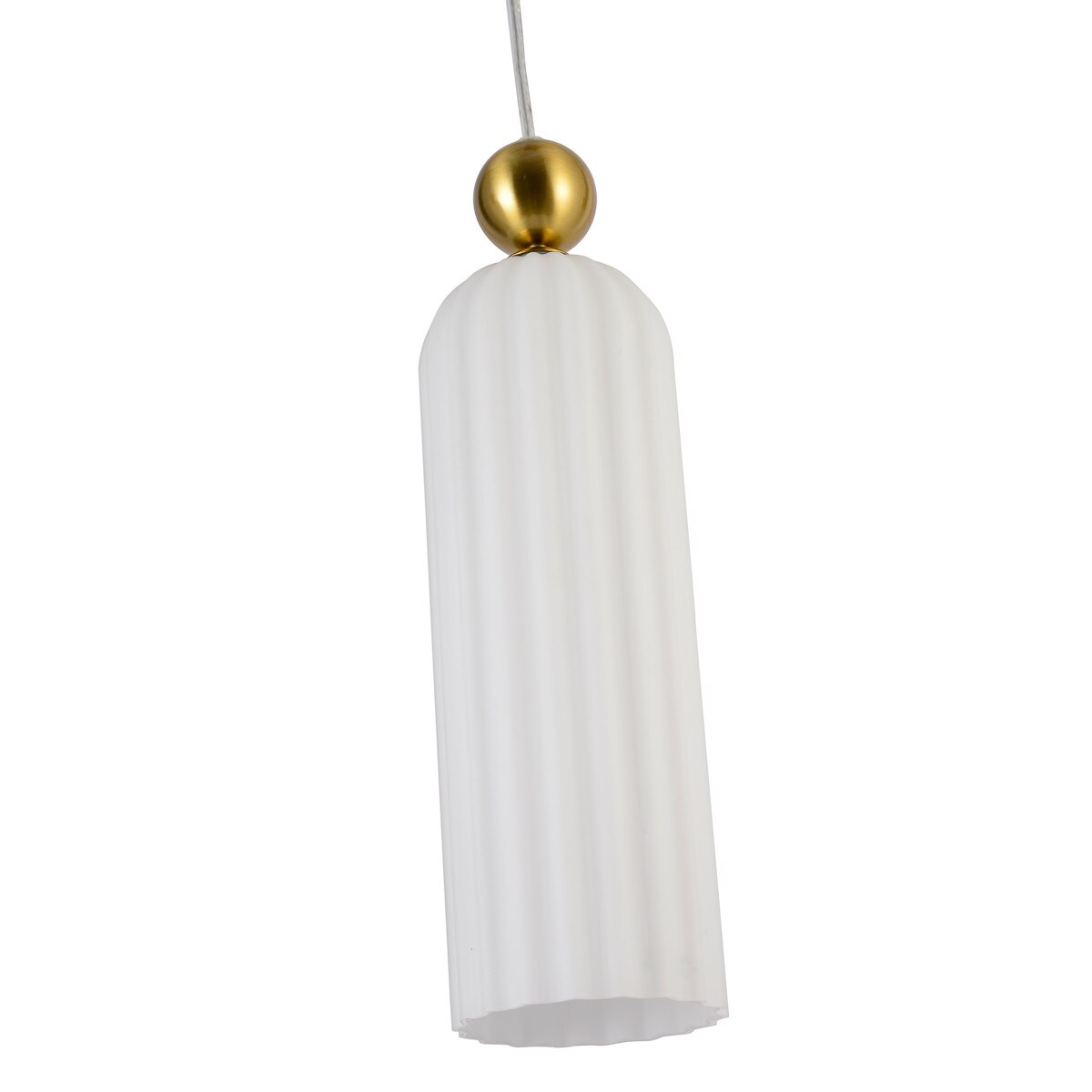 Biały zwis Piega trzypunktowa podłużna lampa sypialniana