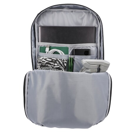 Plecak Czarny / Szary Miejski Podróżny Na Laptop 15,6" Pojemny Do Samolotu