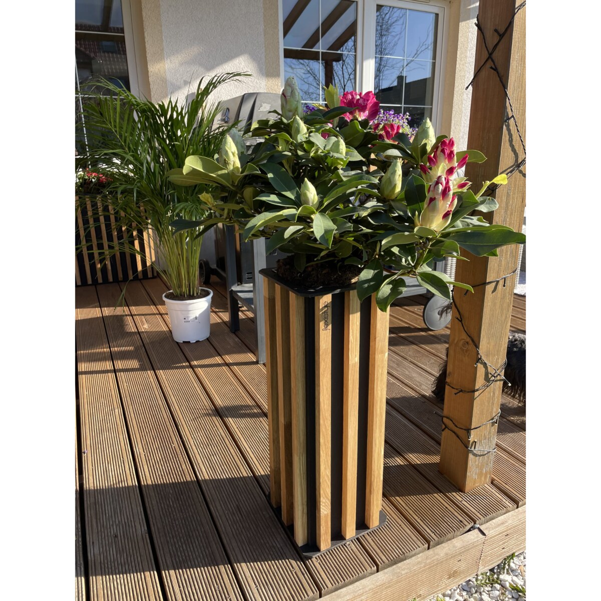 Donica drewniana Lamele 23x60 cm