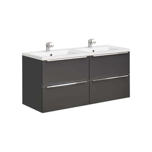Szafka pod umywalkę CAPRI 820 + CAPRI 820 120 cm czarna mat - zestaw