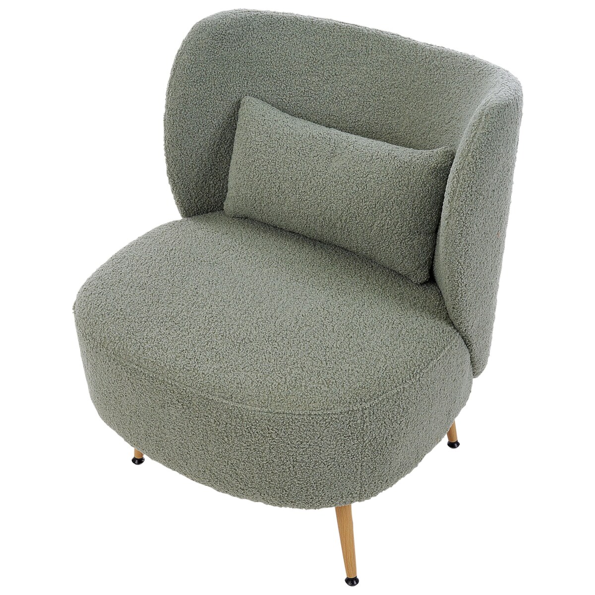 Fotel OTSBY II Z poduszką Boucle Zielony