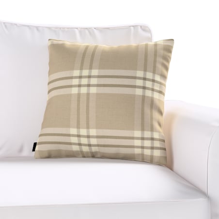 Poszewka Kinga na poduszkę 43x43 krata beżowa