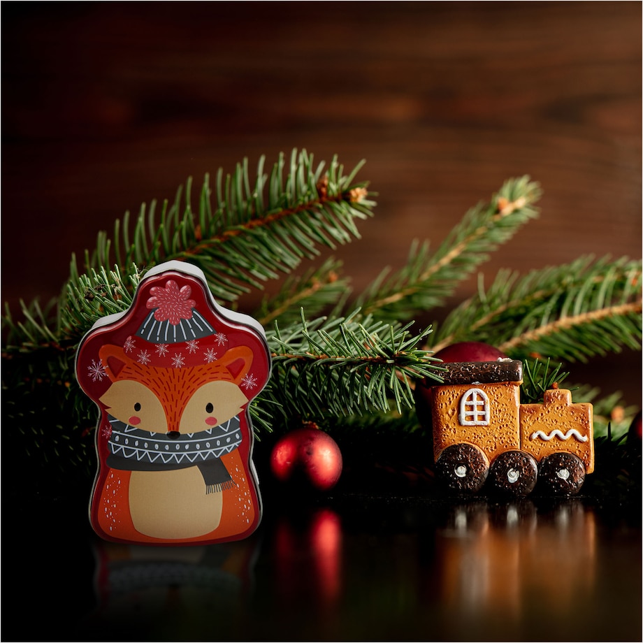 Puszka Na Pierniki Ciastka Herbatę Świąteczna Boże Narodzenie 9X13 Cm Lis