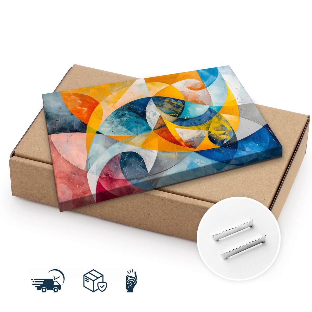 Obraz Do Sypialni Salonu Akwarele Kolorowa Abstrakcja Styl Boho 120x80cm