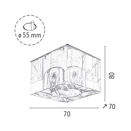 Zestaw Oczek Sufitowych BRITOP Lighting 3xG4 LED 2,3W z zasilaczem, Transparentne Szkło, Polski Producent 3 szt.