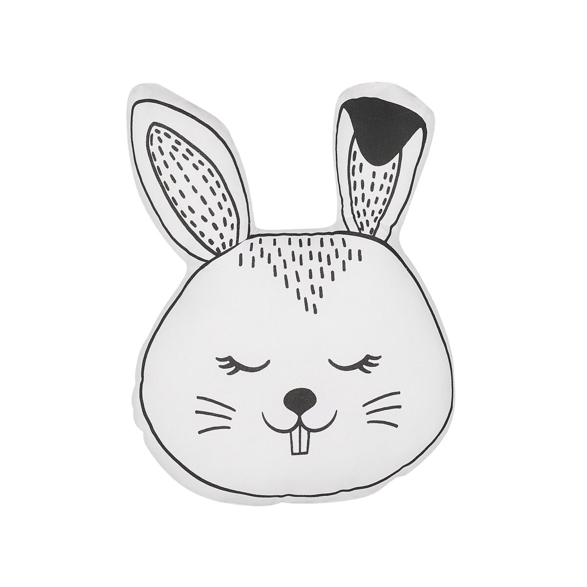 Bawełniana poduszka dla dzieci królik 53 x 43 cm biało-czarna KANPUR