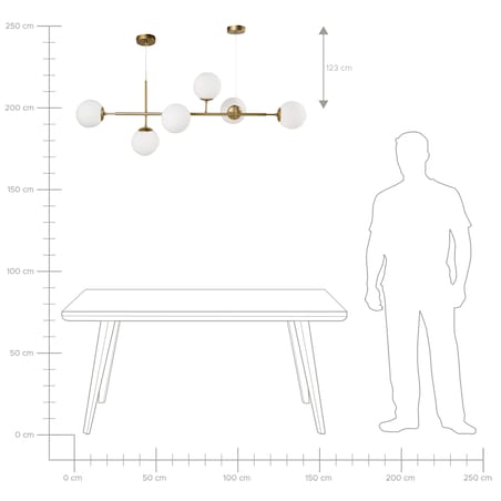 Lampa wisząca KASARI Metal Złoty
