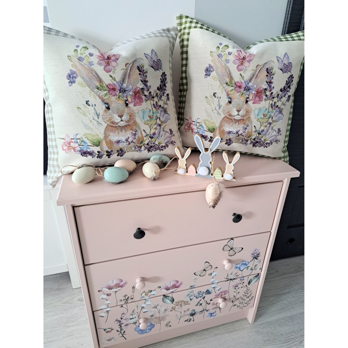 Poszewka Na Poduszkę Jasiek 45X45 Cm Żakardowa Dekoracyjna Ozdobna Wielkanocna