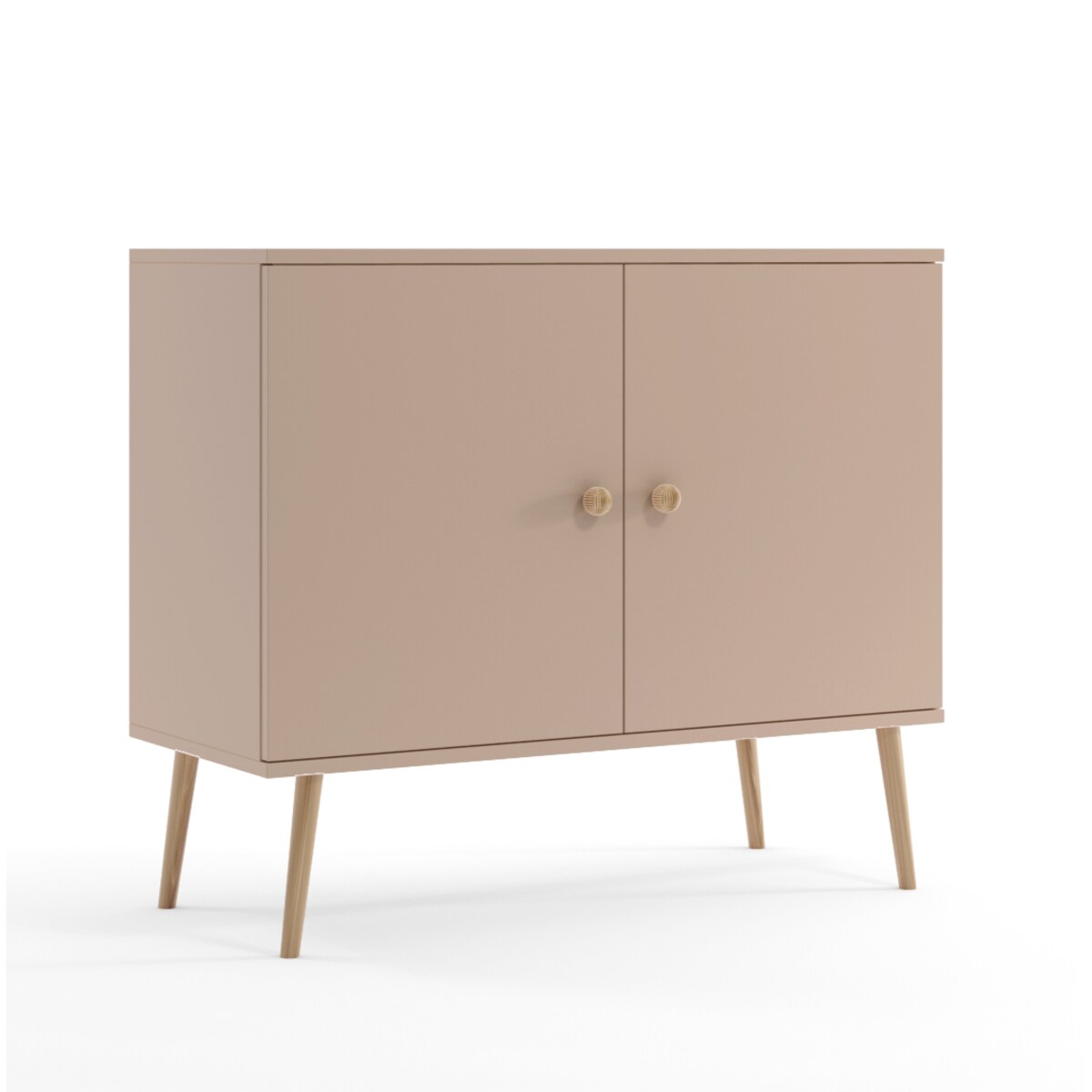 Komoda z półkami boho na wysokich nóżkach - Macchiato